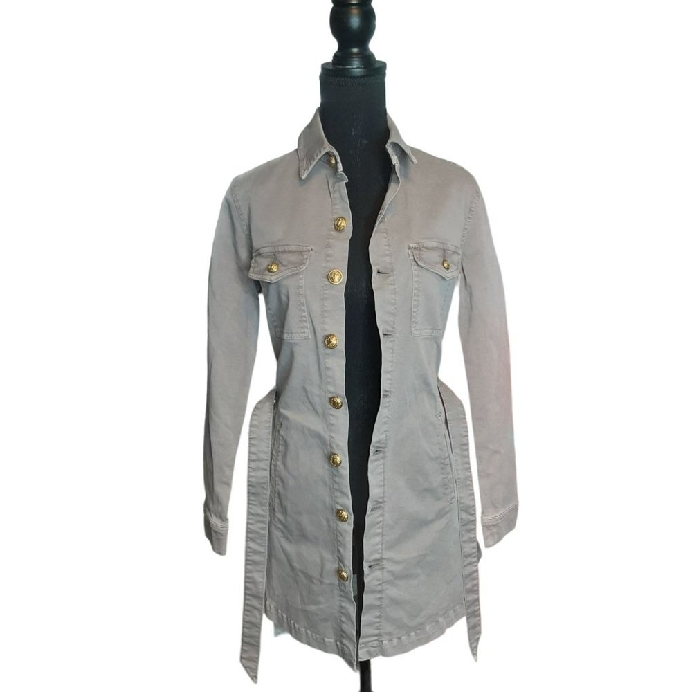 NWT L'AGENCE Samantha Safari Button Belted Jacket Size S - Picture 4 of 8